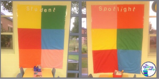 student spotlight area to display writing samples