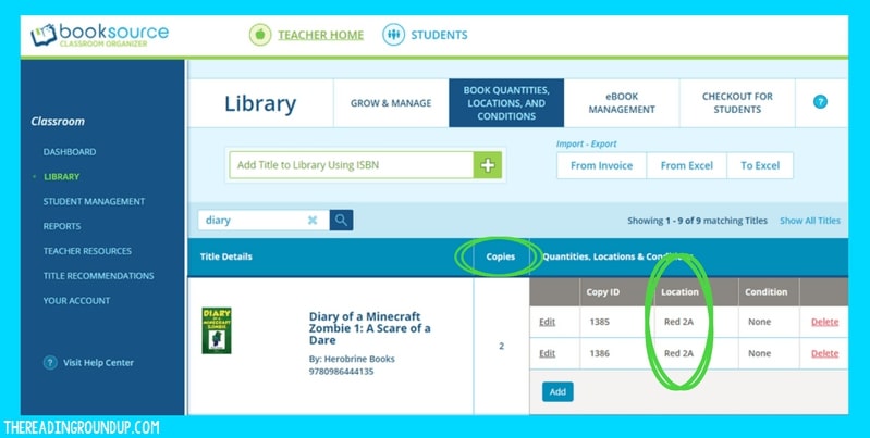 Classroom Booksource book locations for classroom library organization by The Reading Roundup The Ultimate Tool for Classroom Library Organization 5