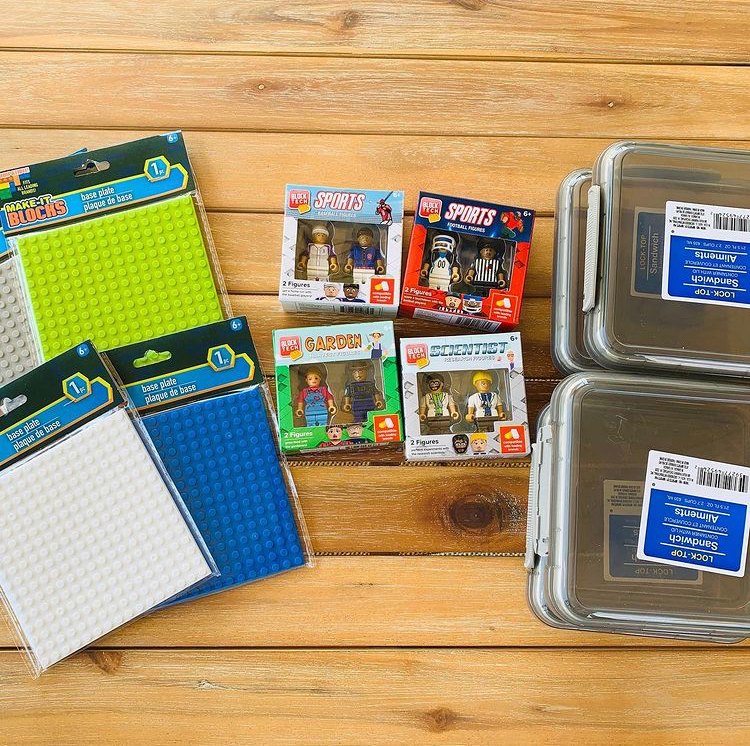 Lego bricks from the DollarTree to use as a retelling center