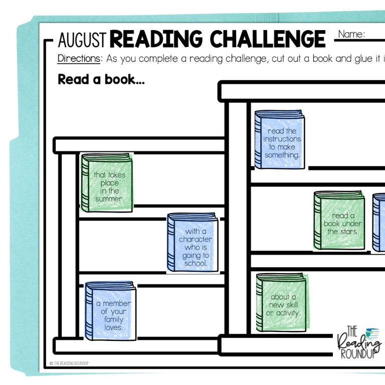 Printable Reading Challenges to encourage students to read new books.