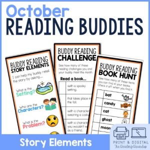 Halloween Reading Buddies Activities for Identifying Story Elements