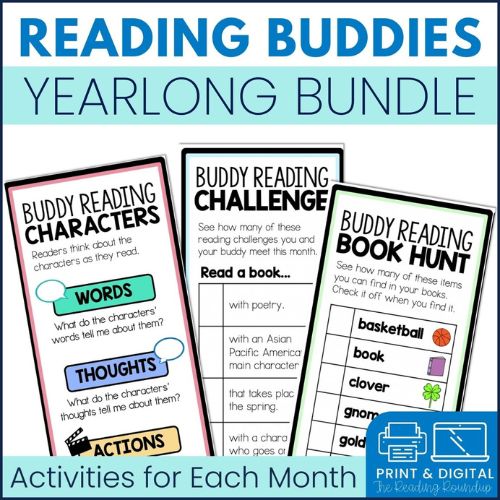 Monthly Reading Buddies Activities Bundle 1 Monthly Reading Buddies Activities Bundle