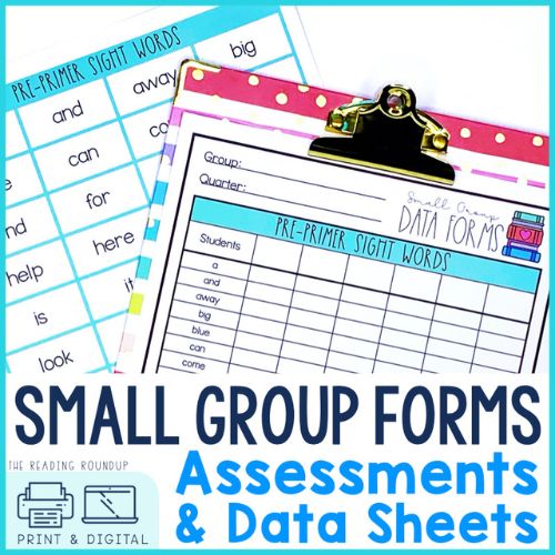 Reading Small Group Data Collection and Assessments 1 Reading Small Group Data Collection Forms