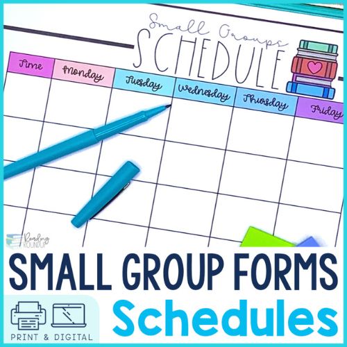 Reading Small Group Schedule Templates 1 Reading Small Group Schedule Template