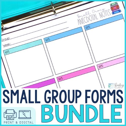 Reading Small Group Templates Bundle 1 Reading Small Group Templates Bundle