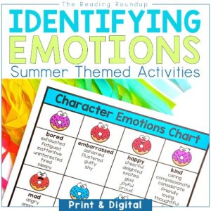 Summer Identifying Character Emotions Activities